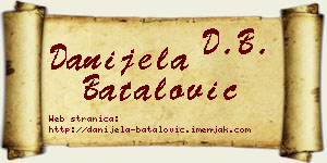 Danijela Batalović vizit kartica